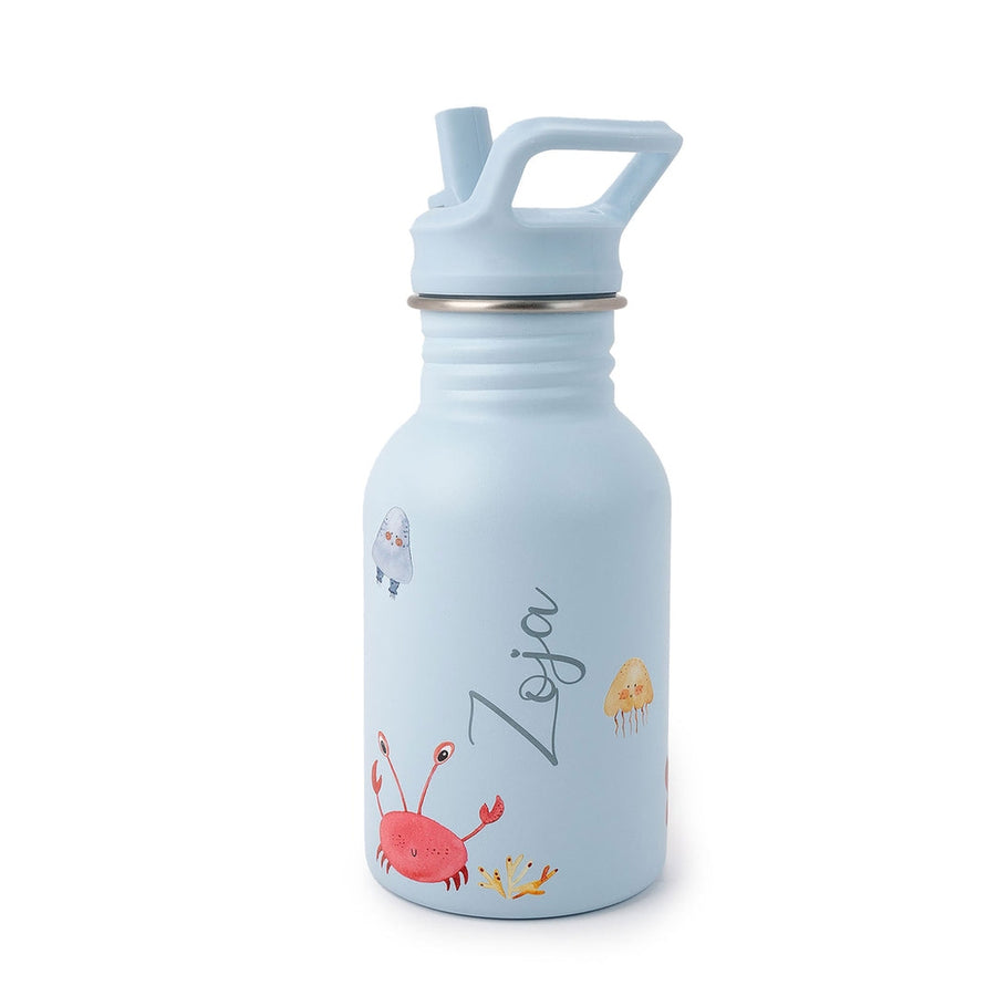 JBØRN Personalised Stainless Steel Kids Water Bottle - Personalisable Baby Products Sold and Personalised by JustBørn