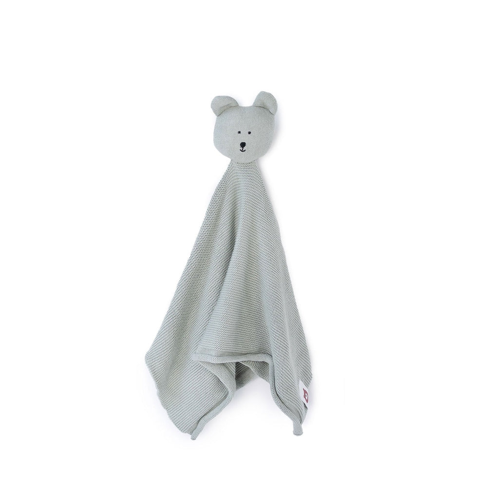 JBØRN Bear Knit Comforter | Personalisable Sage - Personalisable Baby Products Sold and Personalised by JustBørn