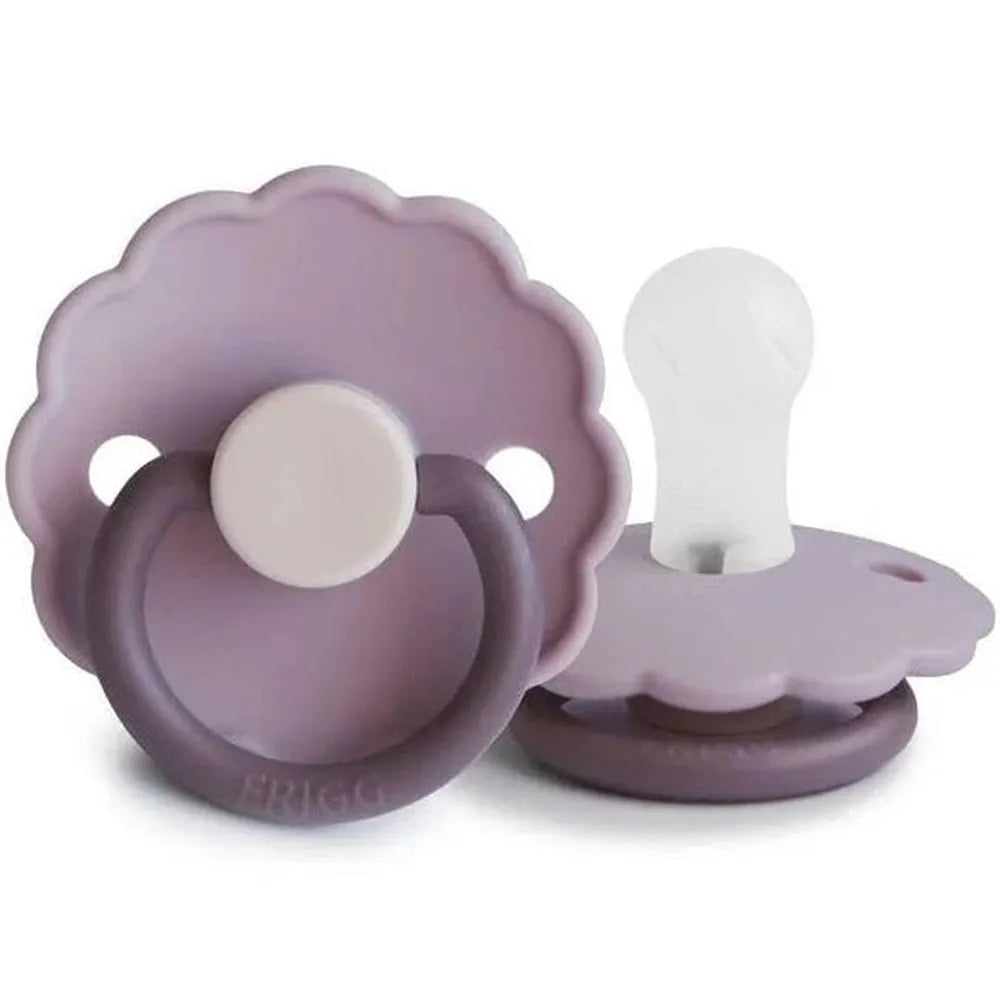 FRIGG Daisy Bloom Silicone Pacifier | Personalised Lavander Haze - Personalisable Baby Products Sold and Personalised by JustBørn