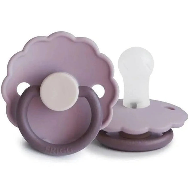FRIGG Daisy Bloom Silicone Pacifier | Personalised Lavander Haze - Personalisable Baby Products Sold and Personalised by JustBørn