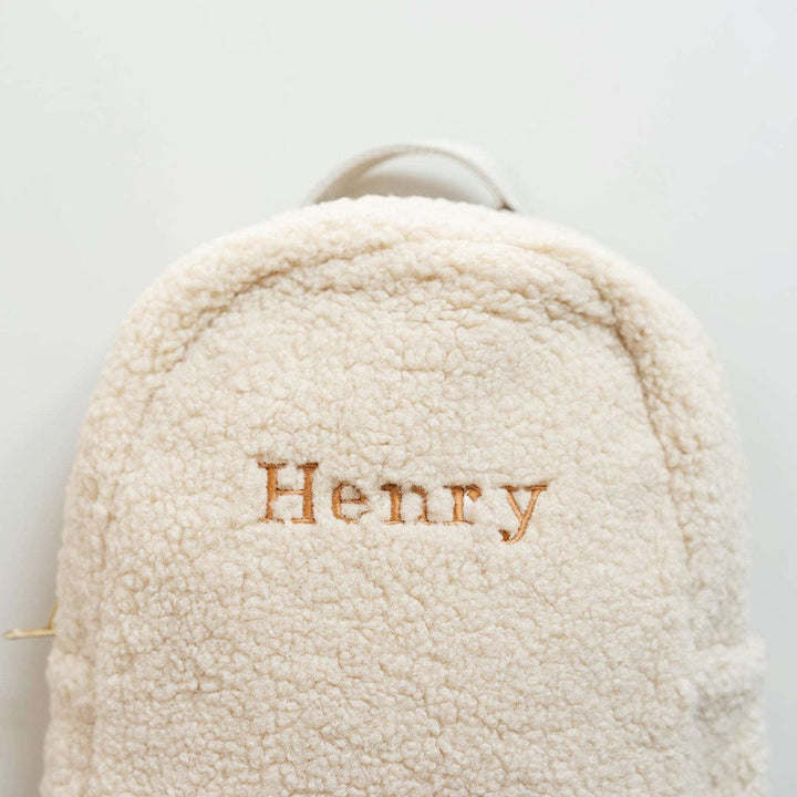 JBØRN Teddy Kids Backpack with Chest Strap | Personalisable Teddy Ecru - Personalisable Baby Products Sold and Personalised by JustBørn