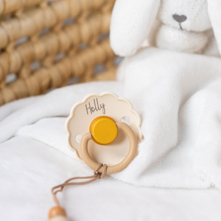 FRIGG Daisy Bloom Natural Rubber Latex Pacifier | Personalised - Personalisable Baby Products Sold and Personalised by JustBørn