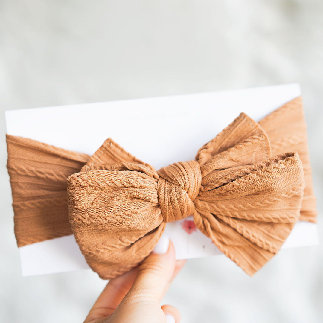 JBØRN Baby Girl Headband Peach Bronze - Personalisable Baby Products Sold and Personalised by JustBørn