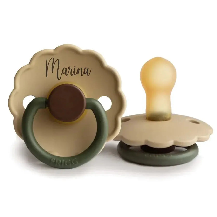 FRIGG Daisy Bloom Natural Rubber Latex Pacifier | Personalised - Personalisable Baby Products Sold and Personalised by JustBørn