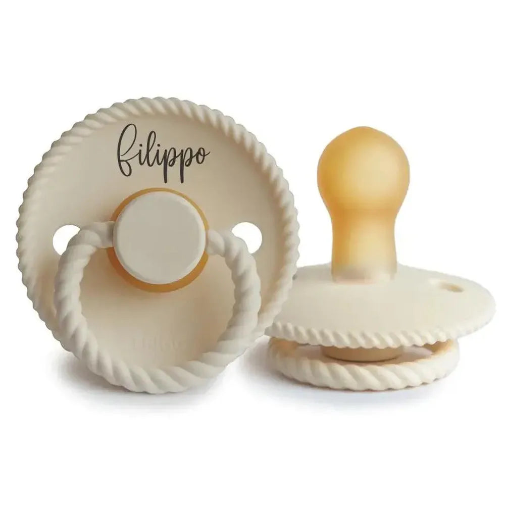 FRIGG Rope Natural Rubber Latex Pacifiers | Personalised Cream - Personalisable Baby Products Sold and Personalised by JustBørn