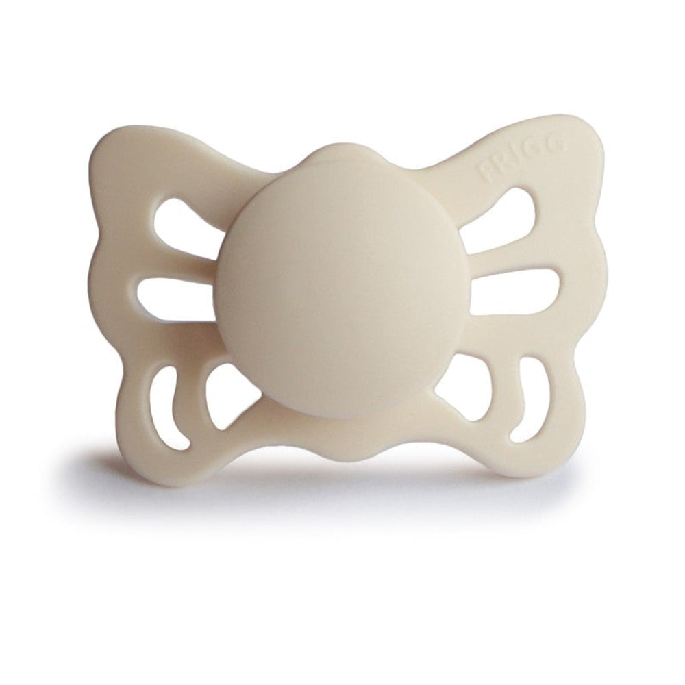 FRIGG Butterfly Anatomical Silicone Pacifiers | Personalised Cream Size 1 (0-6 months) - Personalisable Baby Products Sold and Personalised by JustBørn