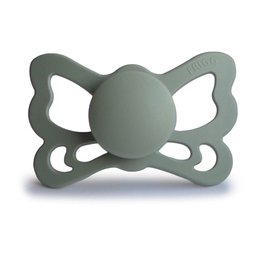 FRIGG Butterfly Anatomical Silicone Pacifiers | Personalised Sage Size 2 (6-18 months) - Personalisable Baby Products Sold and Personalised by JustBørn