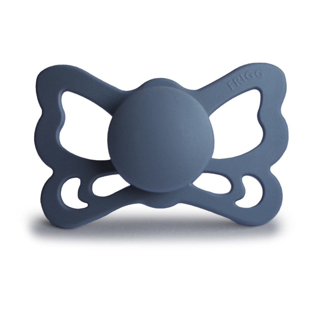 FRIGG Butterfly Anatomical Silicone Pacifiers | Personalised Silver Gray Size 2 (6-18 months) - Personalisable Baby Products Sold and Personalised by JustBørn