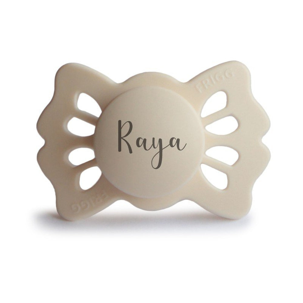 FRIGG Lucky Symmetrical Silicone Pacifiers | Personalised Cream Size 1 (0-6 months) - Personalisable Baby Products Sold and Personalised by JustBørn