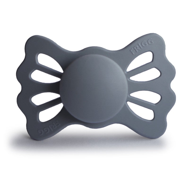 FRIGG Lucky Symmetrical Silicone Pacifiers Great Gray Size 2 (6-18 months) - Personalisable Baby Products Sold and Personalised by JustBørn