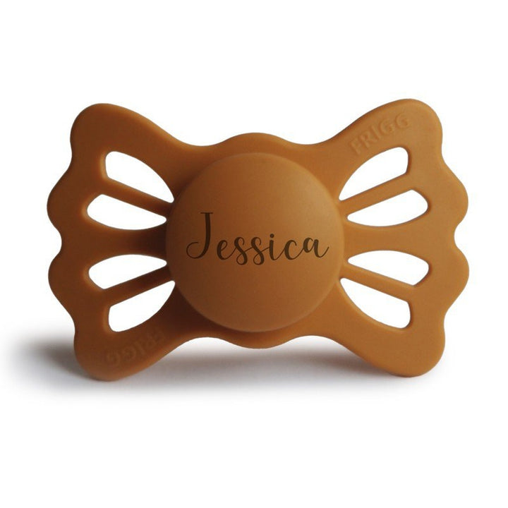 FRIGG Lucky Symmetrical Silicone Pacifiers | Personalised Honey Gold Size 2 (6-18 months) - Personalisable Baby Products Sold and Personalised by JustBørn