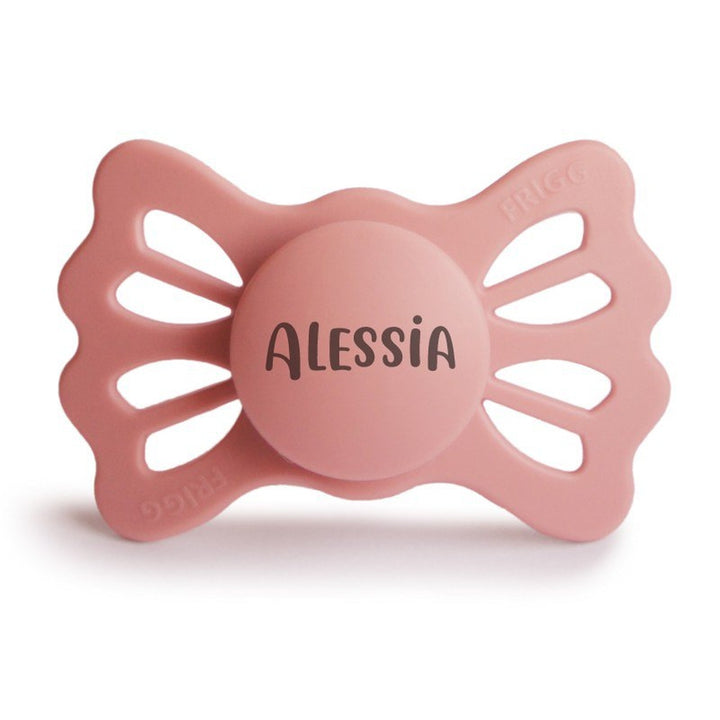 FRIGG Lucky Symmetrical Silicone Pacifiers | Personalised Pretty Peach Size 2 (6-18 months) - Personalisable Baby Products Sold and Personalised by JustBørn