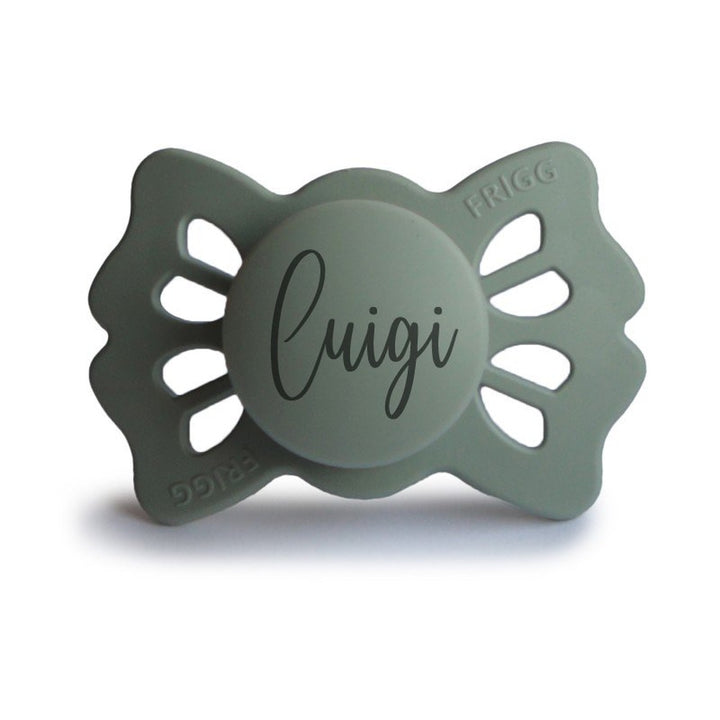 FRIGG Lucky Symmetrical Silicone Pacifiers | Personalised Sage Size 1 (0-6 months) - Personalisable Baby Products Sold and Personalised by JustBørn