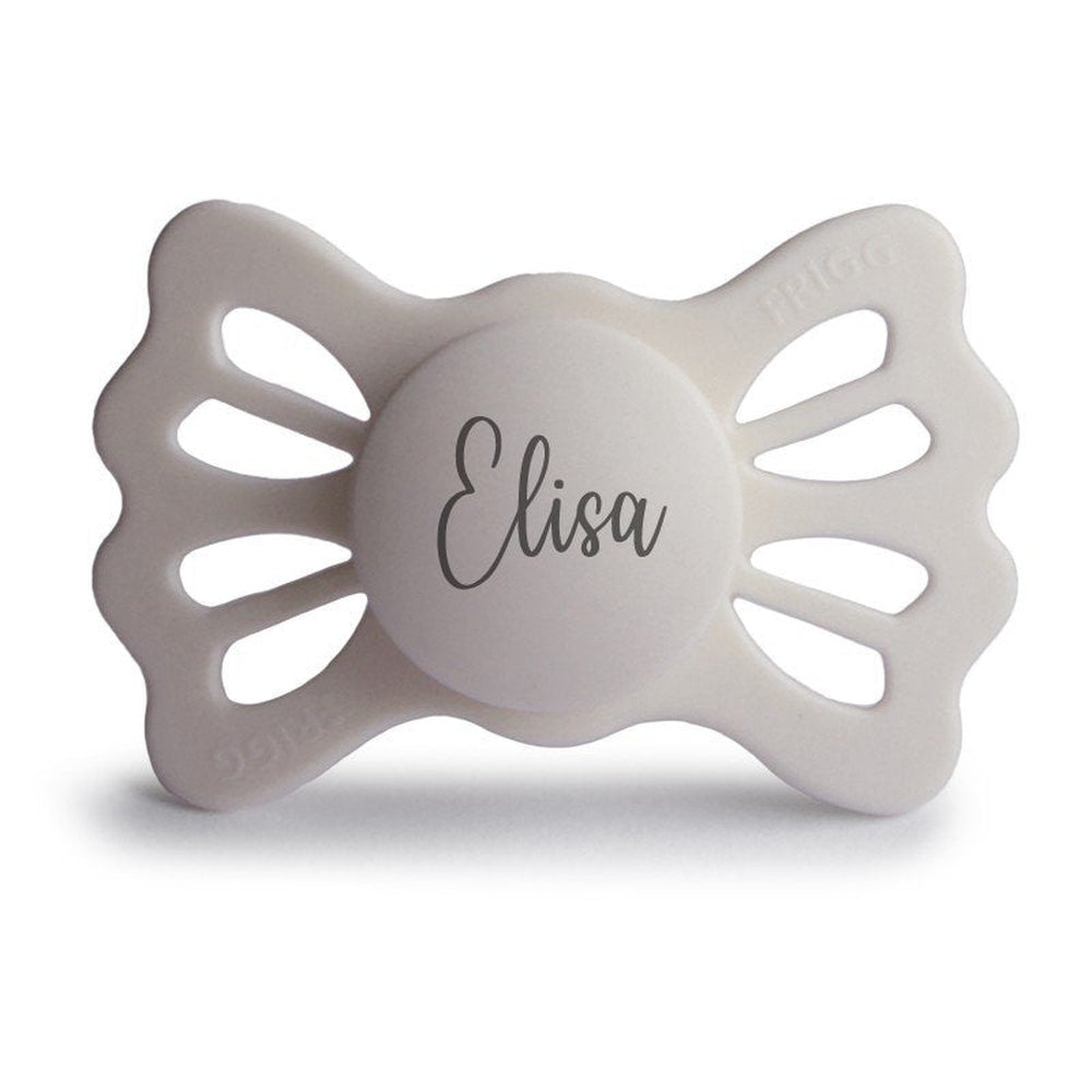 FRIGG Lucky Symmetrical Silicone Pacifiers | Personalised Silver Gray Size 2 (6-18 months) - Personalisable Baby Products Sold and Personalised by JustBørn