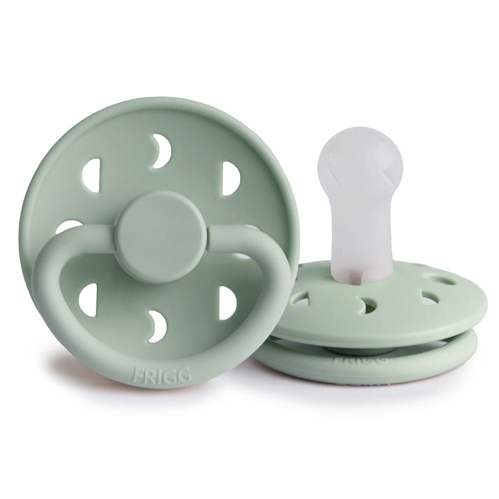 FRIGG Moon Silicone Pacifier | Personalised Sage No - Personalisable Baby Products Sold and Personalised by JustBørn