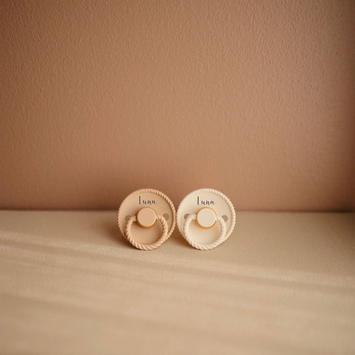 FRIGG Rope Natural Rubber Latex Pacifiers | Personalised - Personalisable Baby Products Sold and Personalised by JustBørn