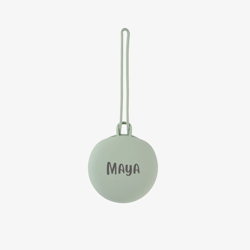JBØRN Pacifier Holder Pod | Personalisable Sage Yes - Personalisable Baby Products Sold and Personalised by JustBørn