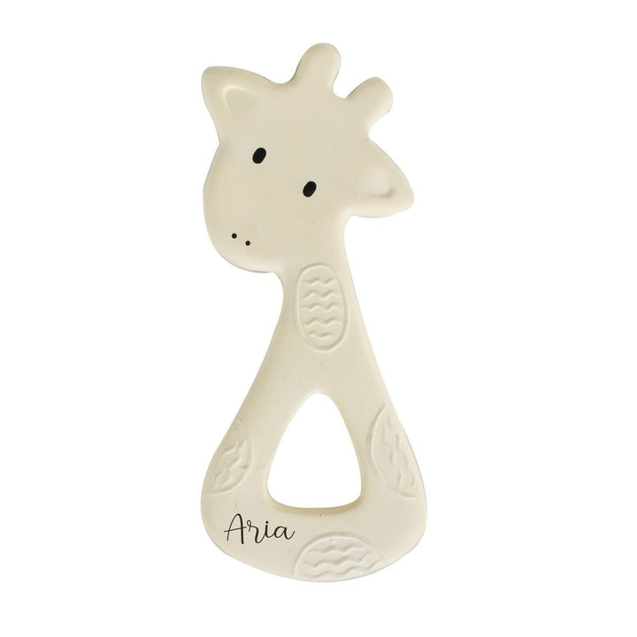 Tikiri Natural Rubber Baby Teether | Personalisable in Teether Giraffe, sold by JBørn Baby Products Shop, Personalizable by JustBørn