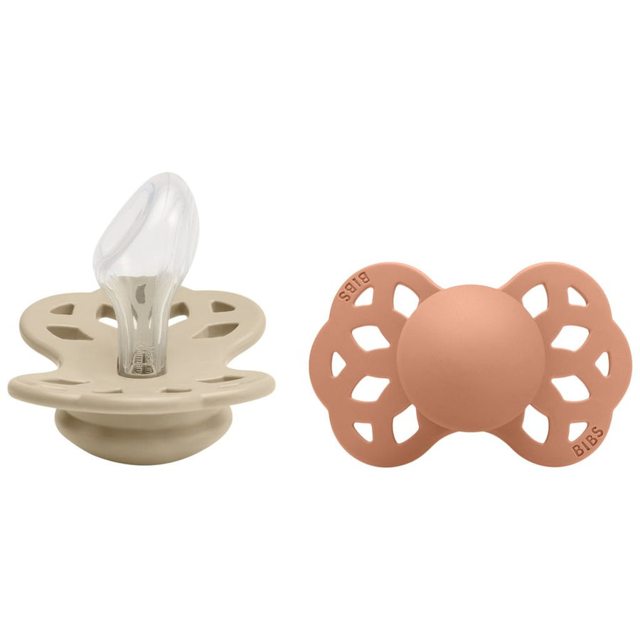 BIBS Infinity Anatomical Silicone Pacifiers in Ivory, sold by JBørn Baby Products Shop, Personalizable by JustBørn