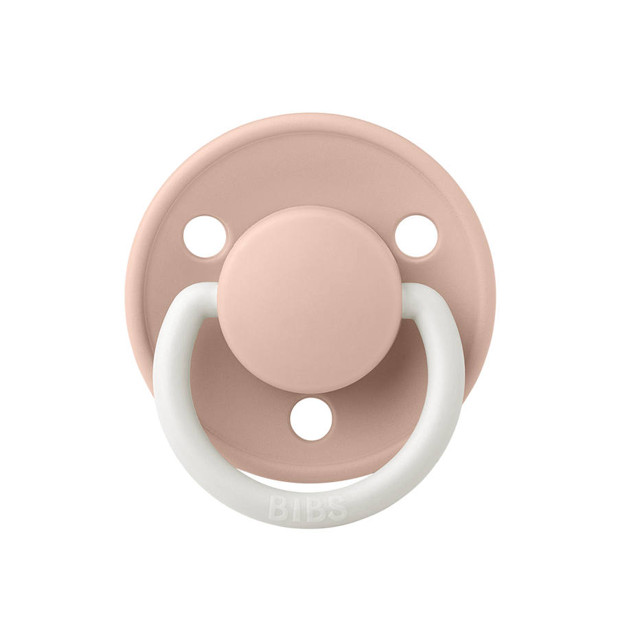 BIBS De Lux Silicone Pacifiers | One Size in Blush Night Glow, sold by JBørn Baby Products Shop, Personalizable by JustBørn