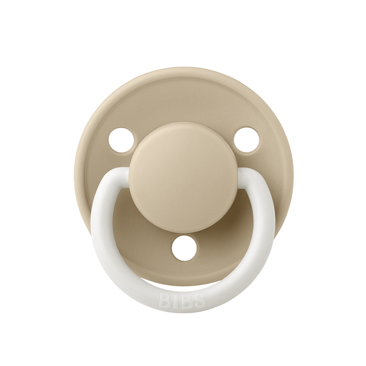 BIBS De Lux Silicone Pacifiers | One Size in Vanilla Night Glow, sold by JBørn Baby Products Shop, Personalizable by JustBørn
