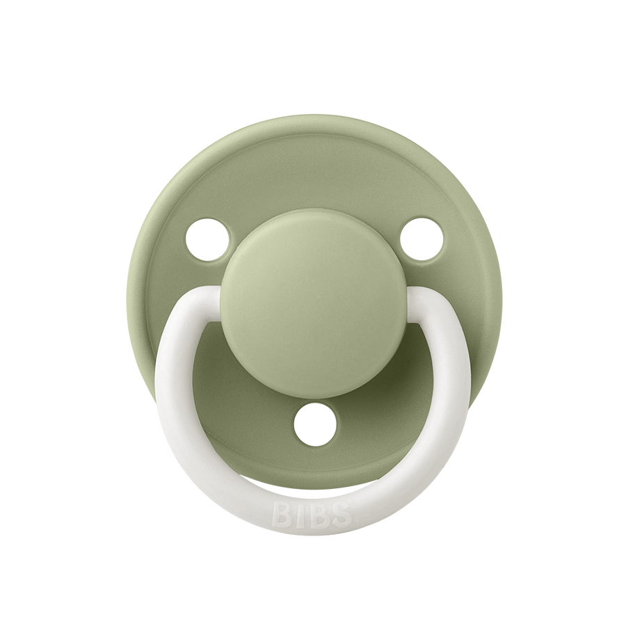 BIBS De Lux Silicone Pacifiers | One Size in Sage Night Glow, sold by JBørn Baby Products Shop, Personalizable by JustBørn