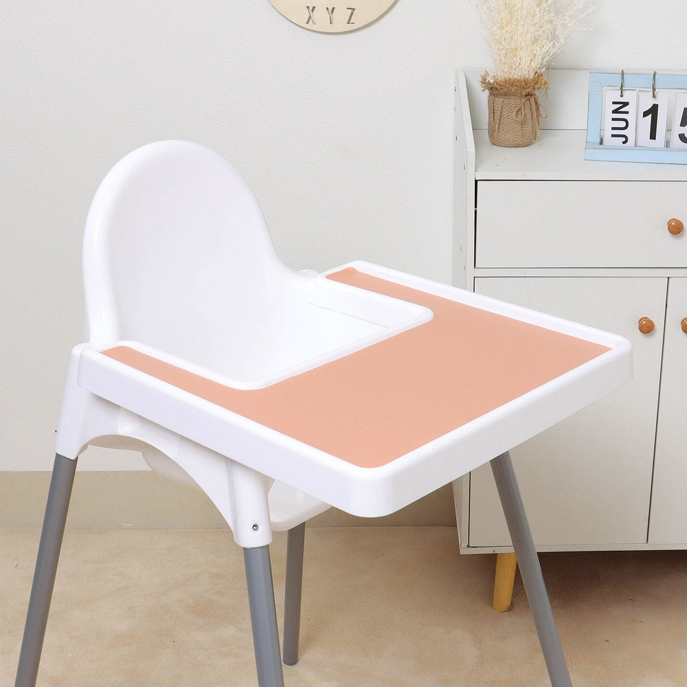 JBØRN Silicone Antilop High Chair (IKEA) Surface Table Mat | Personalisable in Peach, sold by JBørn Baby Products Shop, Personalizable by JustBørn