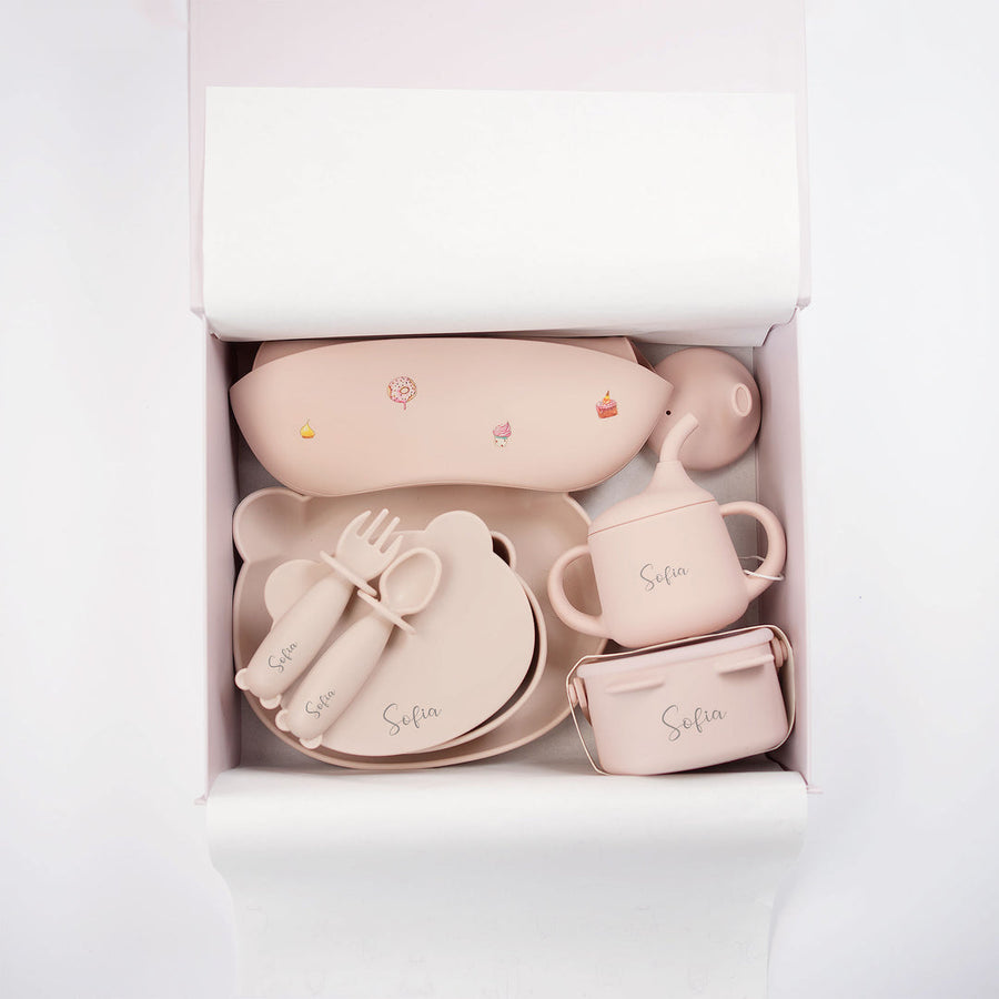 Ivory JBØRN Baby Weaning Essentials Gift Box | Personalisable by Just Børn sold by JBørn Baby Products Shop