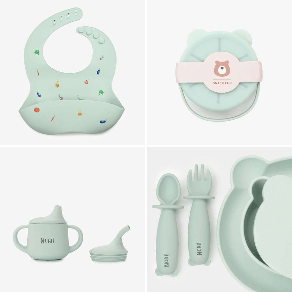 JBØRN Baby Weaning Essentials Gift Box | Personalisable in Ivory, sold by JBørn Baby Products Shop, Personalizable by JustBørn