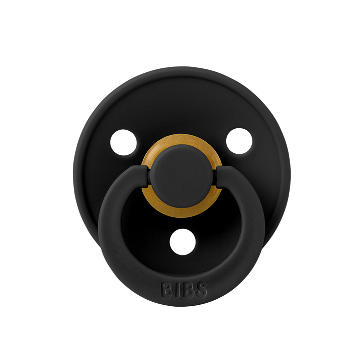 BIBS Colour Natural Rubber Latex Pacifiers (Size 1 & 2) in Black, sold by JBørn Baby Products Shop, Personalizable by JustBørn