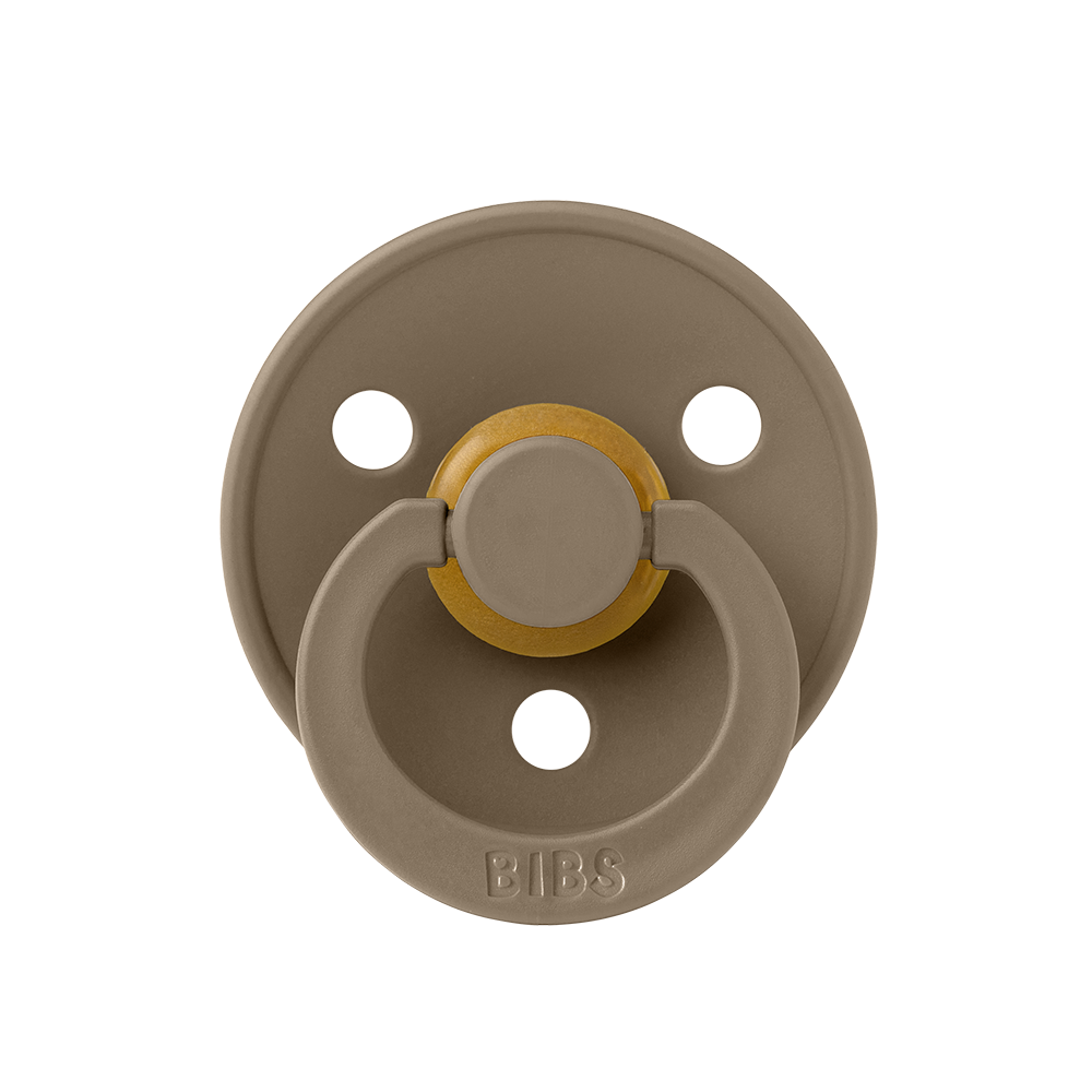 BIBS Colour Natural Rubber Latex Pacifiers (Size 3) in Dark Oak, sold by JBørn Baby Products Shop, Personalizable by JustBørn