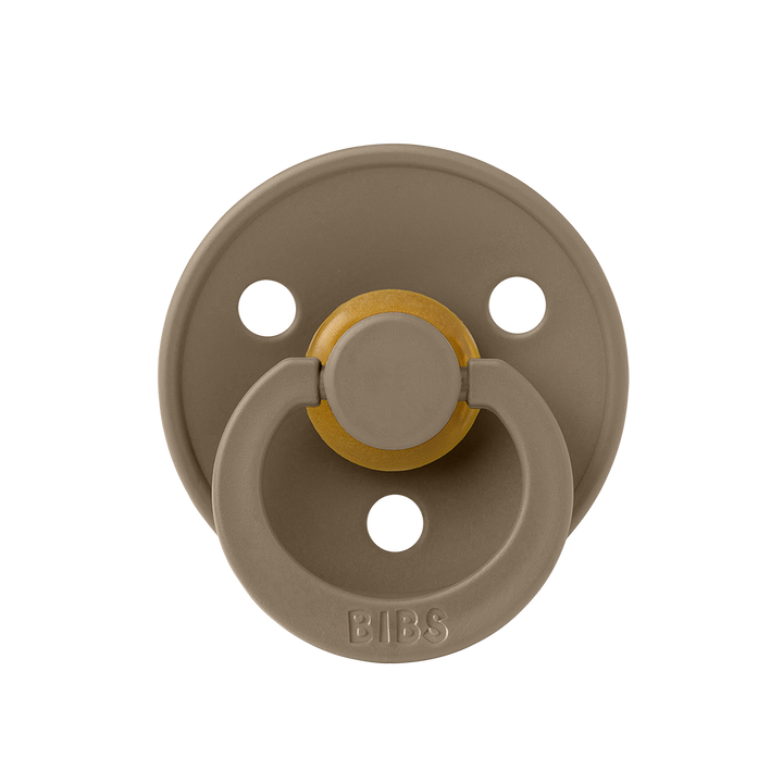BIBS Colour Natural Rubber Latex Pacifiers (Size 1 & 2) in Dark Oak, sold by JBørn Baby Products Shop, Personalizable by JustBørn