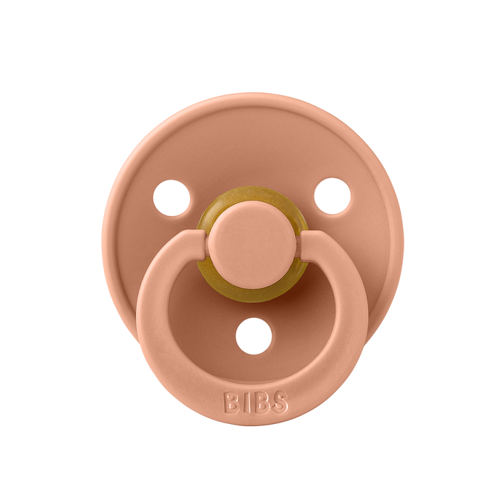 BIBS Colour Natural Rubber Latex Pacifiers (Size 1 & 2) | Personalised in Peach, sold by JBørn Baby Products Shop, Personalizable by JustBørn