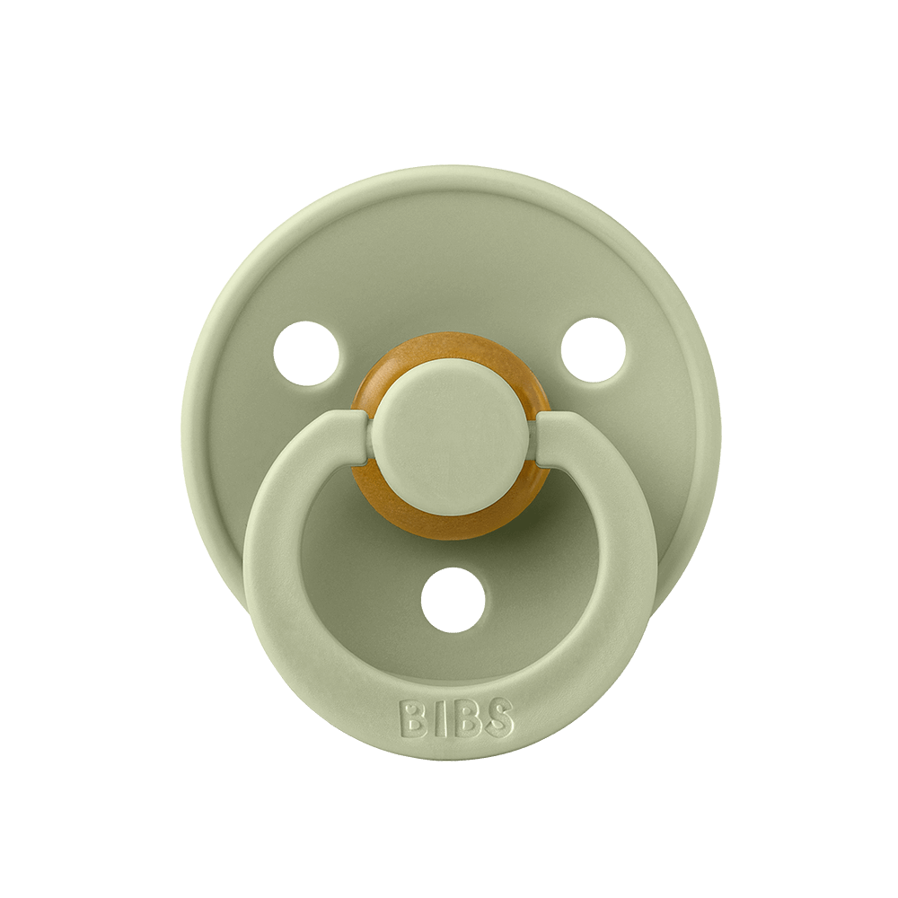BIBS Colour Natural Rubber Latex Pacifiers (Size 1 & 2) in Sage, sold by JBørn Baby Products Shop, Personalizable by JustBørn