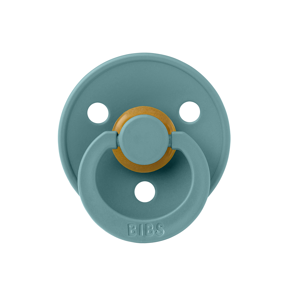 BIBS Colour Natural Rubber Latex Pacifiers (Size 1 & 2) in Island Sea, sold by JBørn Baby Products Shop, Personalizable by JustBørn
