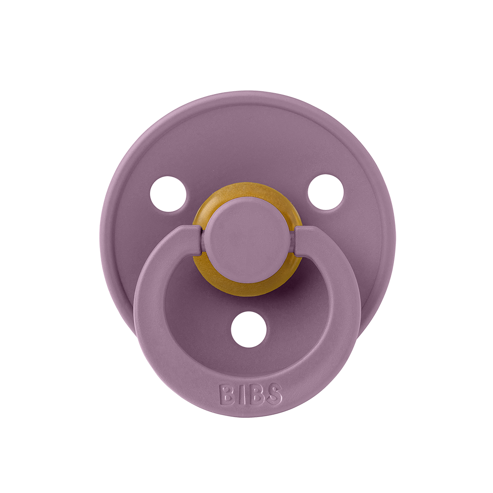 BIBS Colour Natural Rubber Latex Pacifiers (Size 1 & 2) in Mauve, sold by JBørn Baby Products Shop, Personalizable by JustBørn