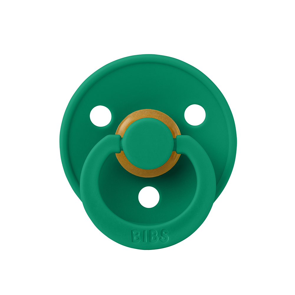 BIBS Colour Natural Rubber Latex Pacifiers (Size 1 & 2) in Evergreen, sold by JBørn Baby Products Shop, Personalizable by JustBørn