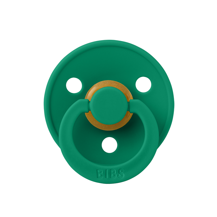 BIBS Colour Natural Rubber Latex Pacifiers (Size 1 & 2) in Evergreen, sold by JBørn Baby Products Shop, Personalizable by JustBørn