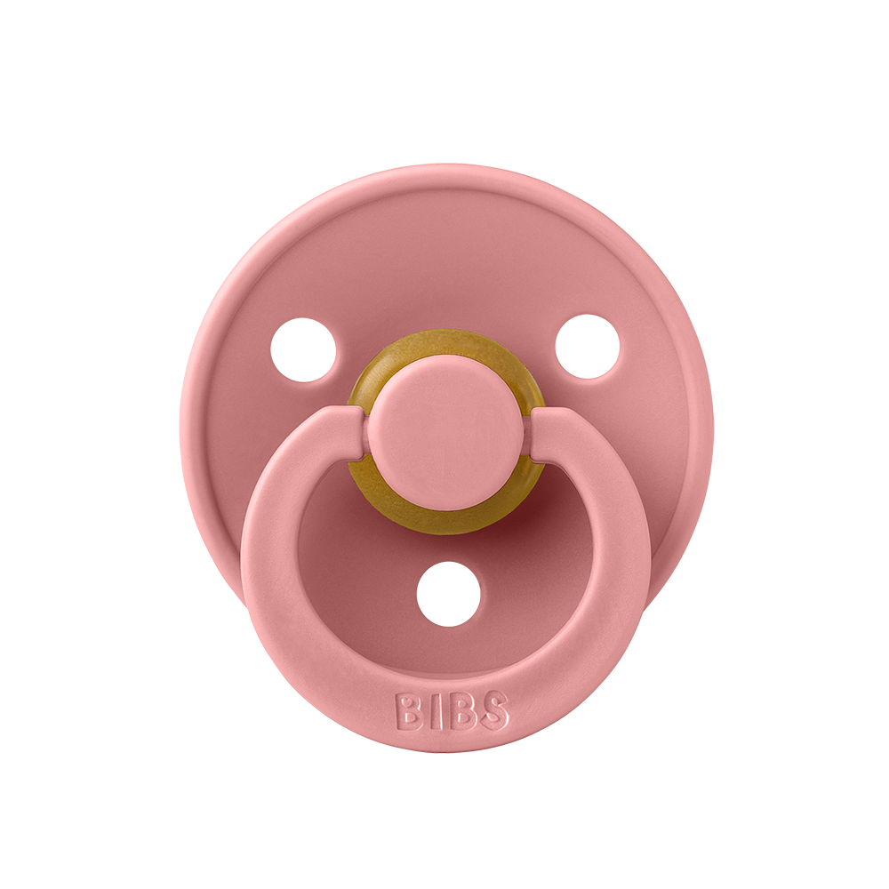 BIBS Colour Natural Rubber Latex Pacifiers (Size 1 & 2) | Personalised in Dusty Pink, sold by JBørn Baby Products Shop, Personalizable by JustBørn