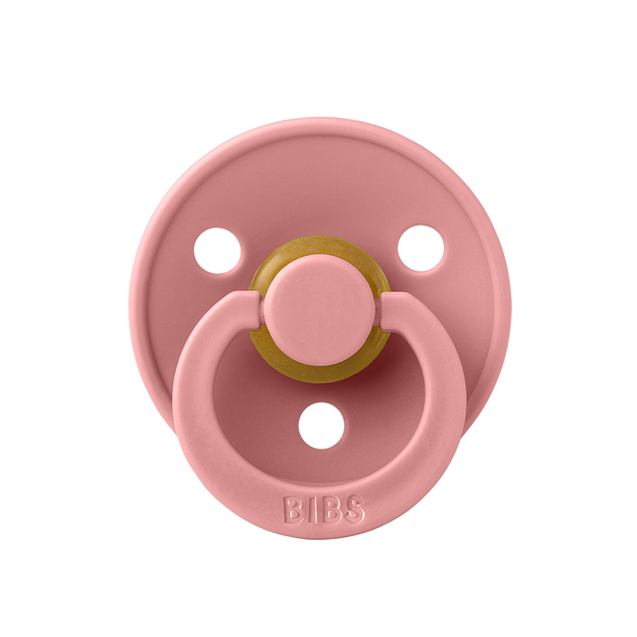 BIBS Colour Natural Rubber Latex Pacifiers (Size 1 & 2) in Dusty Pink, sold by JBørn Baby Products Shop, Personalizable by JustBørn