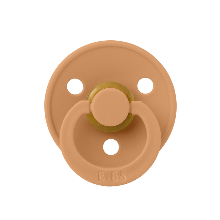 BIBS Colour Natural Rubber Latex Pacifiers (Size 1 & 2) in Pumpkin, sold by JBørn Baby Products Shop, Personalizable by JustBørn