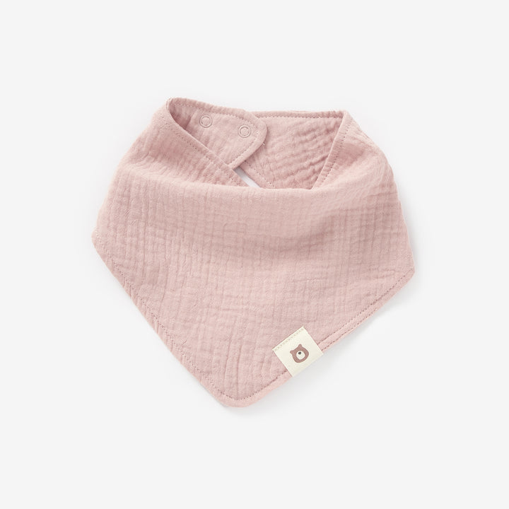 JBØRN Organic Cotton Muslin Baby Bib | Personalisable in Muslin Blush, sold by JBørn Baby Products Shop, Personalizable by JustBørn