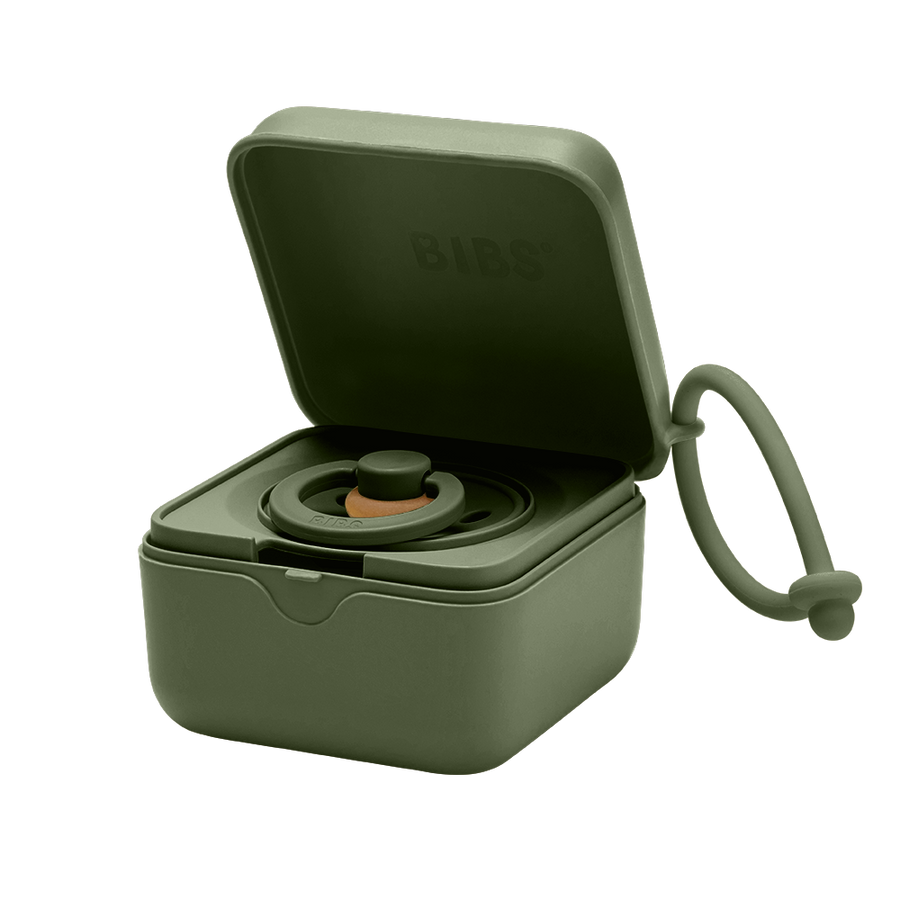 BIBS Pacifier Box in Hunter Green, sold by JBørn Baby Products Shop, Personalizable by JustBørn