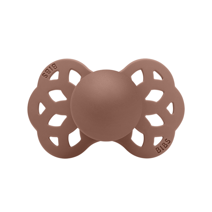 BIBS Infinity Symmetrical Silicone Pacifiers in Woodchuck, sold by JBørn Baby Products Shop, Personalizable by JustBørn