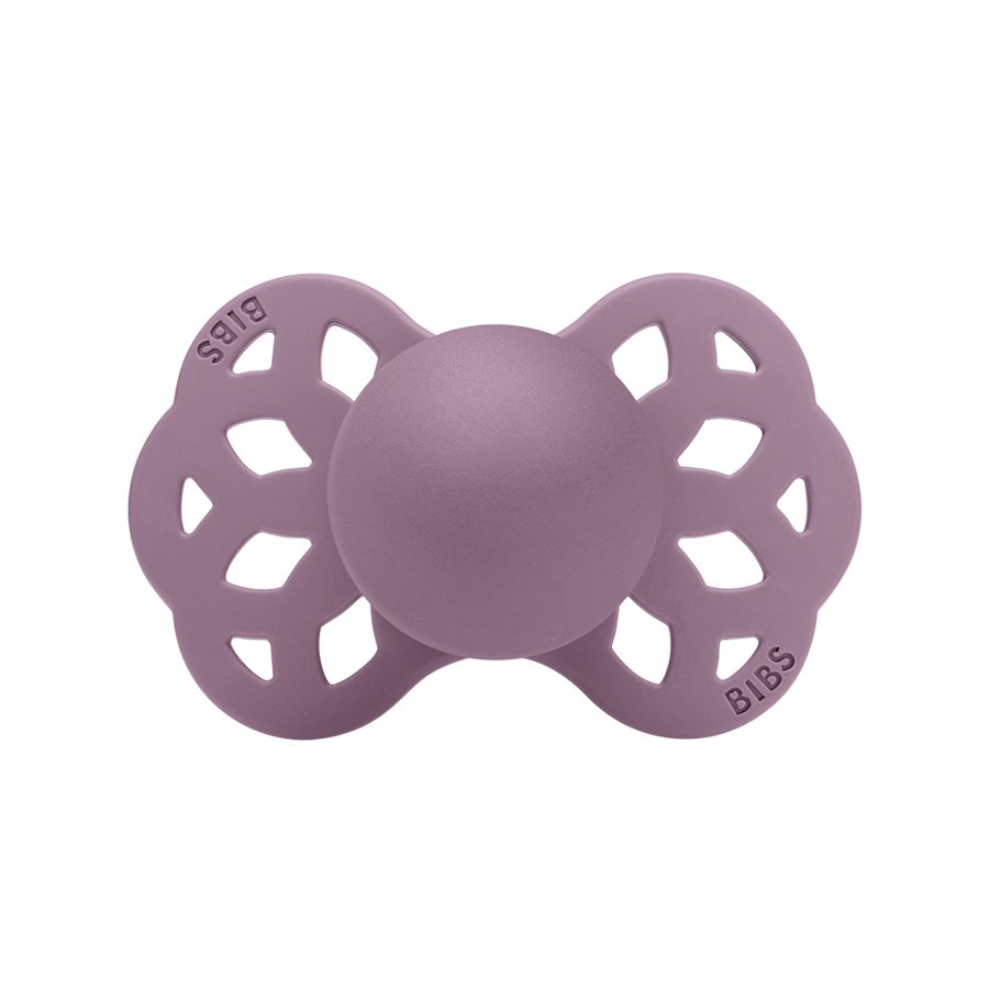 BIBS Infinity Symmetrical Silicone Pacifiers in Mauve, sold by JBørn Baby Products Shop, Personalizable by JustBørn