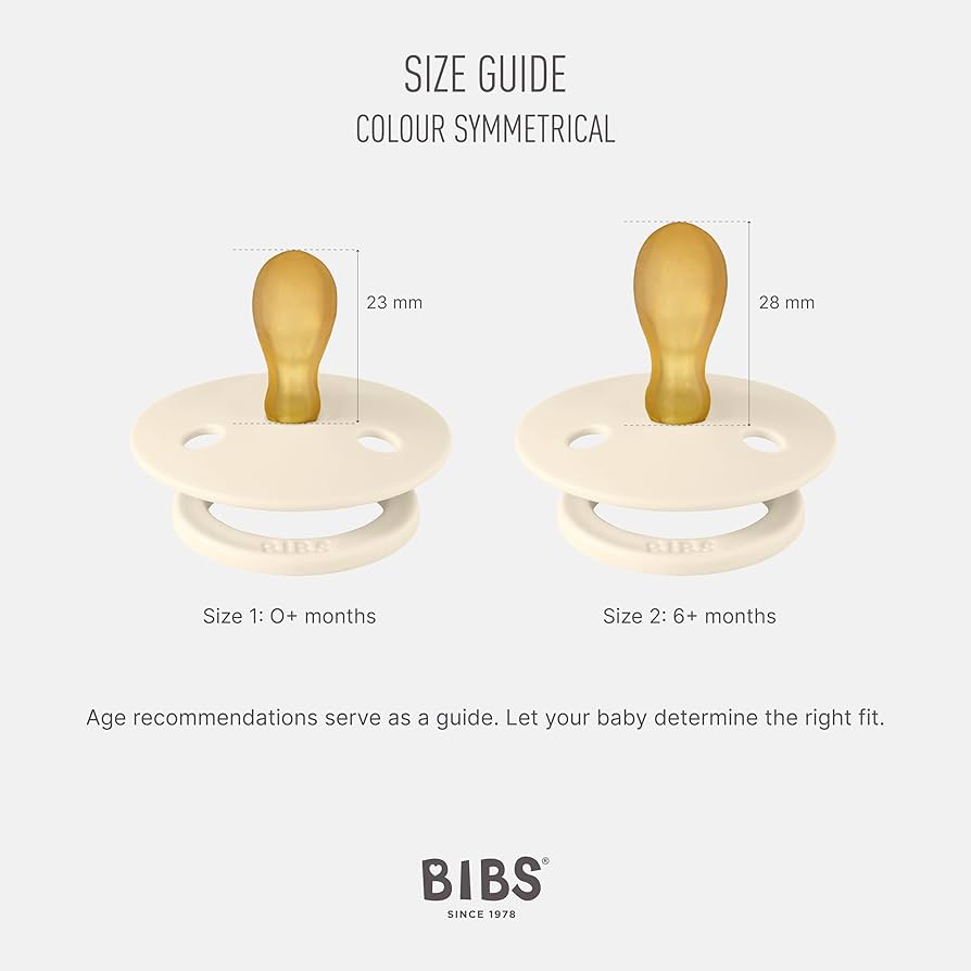 Sucette symétrique en latex de caoutchouc naturel BIBS Color | Personnalisé