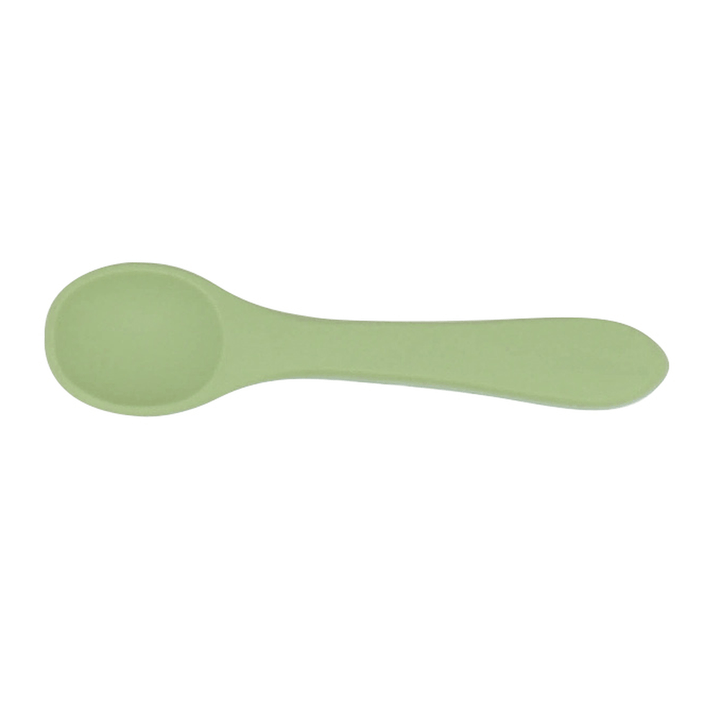 JBØRN Kids Silicone Spoon | Personalisable in Olive, sold by JBørn Baby Products Shop, Personalizable by JustBørn