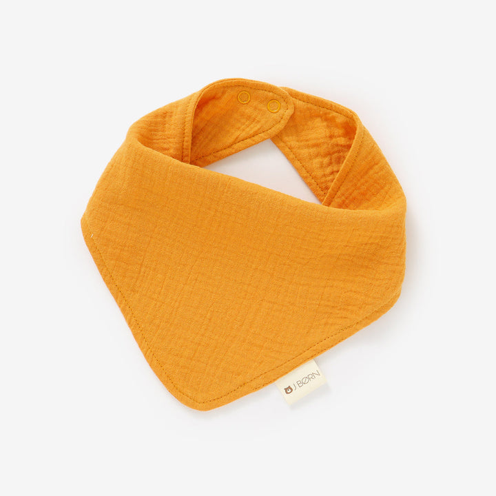 JBØRN Organic Cotton Muslin Baby Bib | Personalisable in Muslin Apricot, sold by JBørn Baby Products Shop, Personalizable by JustBørn