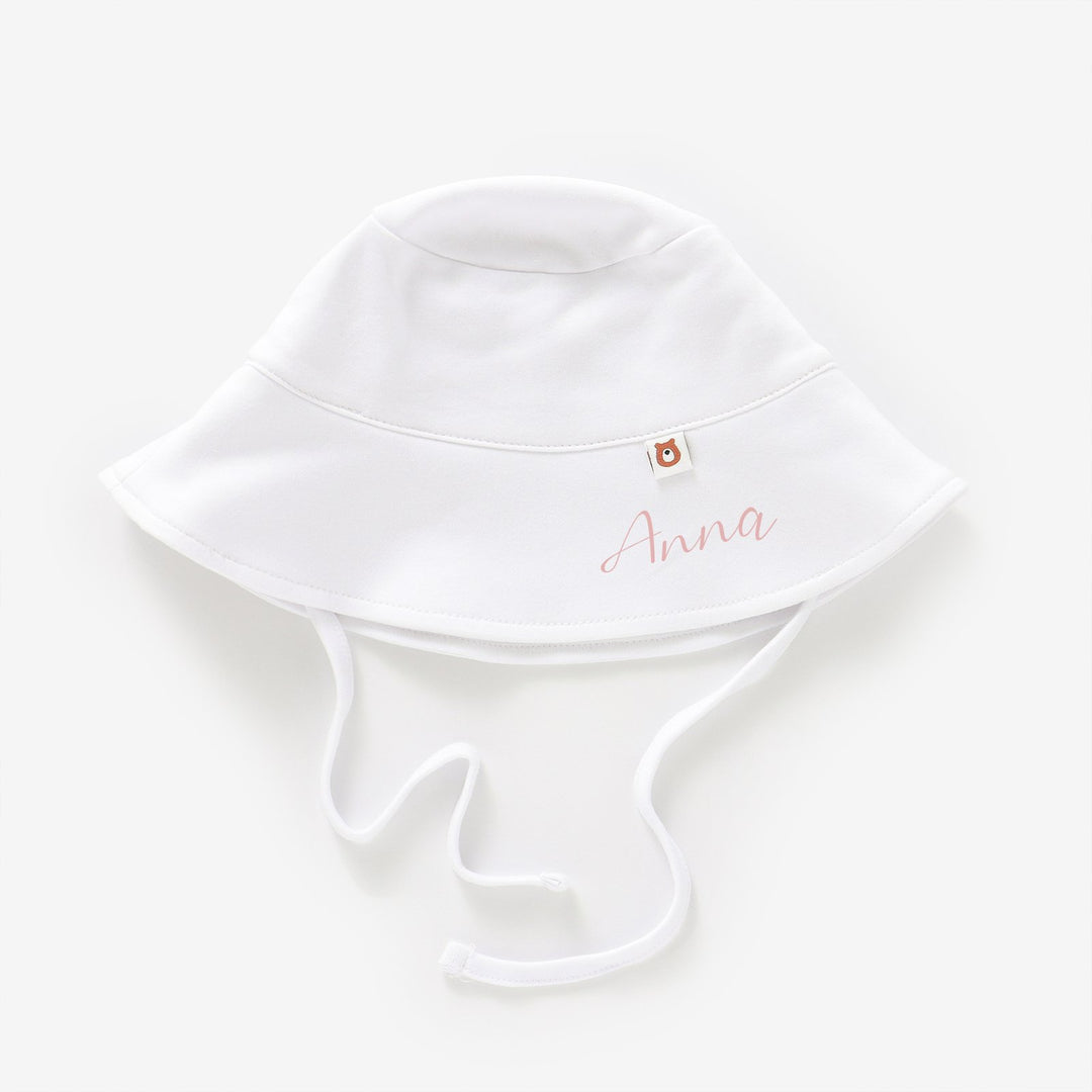 JBØRN Organic Cotton Baby Sun Hat - Personalisable Baby Products Sold and Personalised by JustBørn