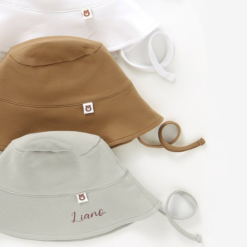 JBØRN Organic Cotton Baby Sun Hat - Personalisable Baby Products Sold and Personalised by JustBørn